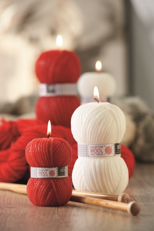 Bougies rouges et blanches de chez maison Française