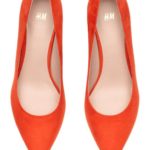 Escarpins en daim orange