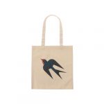 Tote bag hirondelle en coton Ryo Takemasa